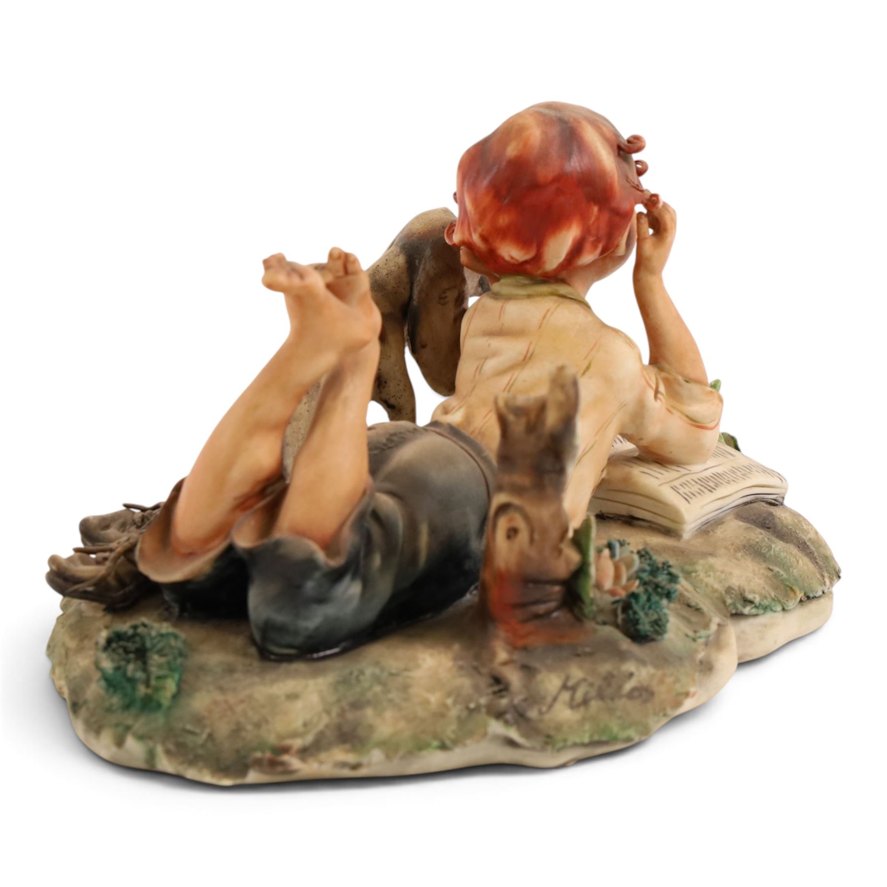 Three Capodimonte figures, comprising Fisherman, The Pirate, and The Boy 