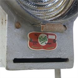 Helios London Ltd - The 'Cute' spotlight lamp, adjustable spotlight head, raised on a metal base with tripod feet