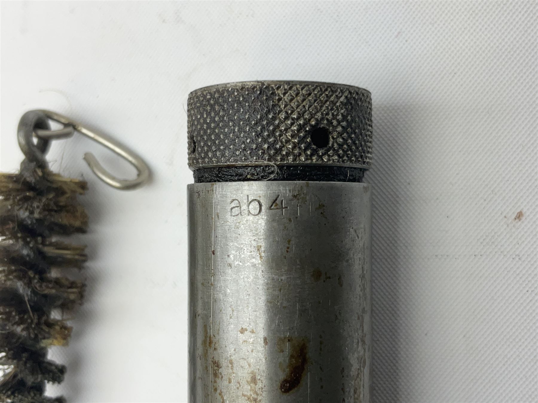 WW2 German - Lufft made compass marked ' Original Bezard ' with heliograph signalling mirror to interior; and a K98 rifle cleaning kit in original tin (2)