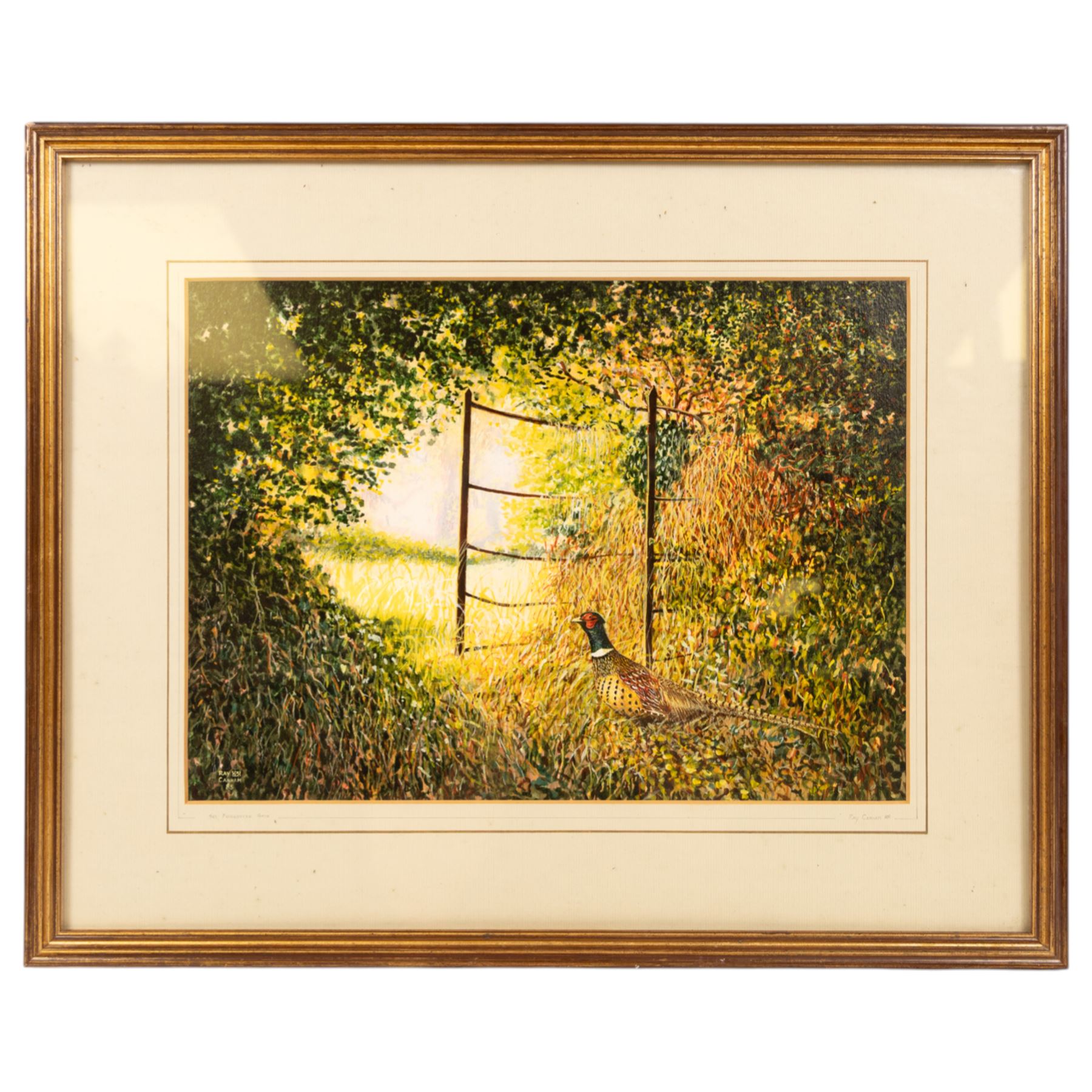 Richard Bolton (British 1950-): Chickens and Cows, watercolour signed and dated '03, 30cm x 24cm; Ray Canham (British 20th Century): 'The Forgotten Gate', gouache signed and dated '85, titled on the mount 27cm x 37cm (2)