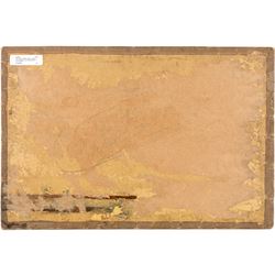 Owen Bowen (Staithes Group 1873-1967): Stone Bridge in the Lake District, believed to be Bassenthwaite, oil on canvas laid on to board signed 30.5cm x 45.5cm (unframed)
