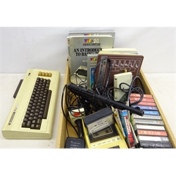  Commodore Vic-20 colour computer, with 'An Introduction to Basics' parts one and two, various cassettes, Binatone colour TV game MK6, Commodore cassette player etc, in one box  