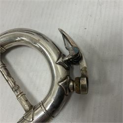 Victorian Class A silver plated trumpet retailed by Kitchen & Co,29 Queen Victoria Street Leeds, 1897 with mouthpiece/slide and in its original felt lined box
