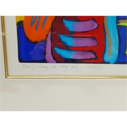 Simon Bull (British 1958-): 'Every Day of my Life', limited edition coloured aquatint with gold foil signed titled and numbered 67/175 in pencil 64cm x 63cm