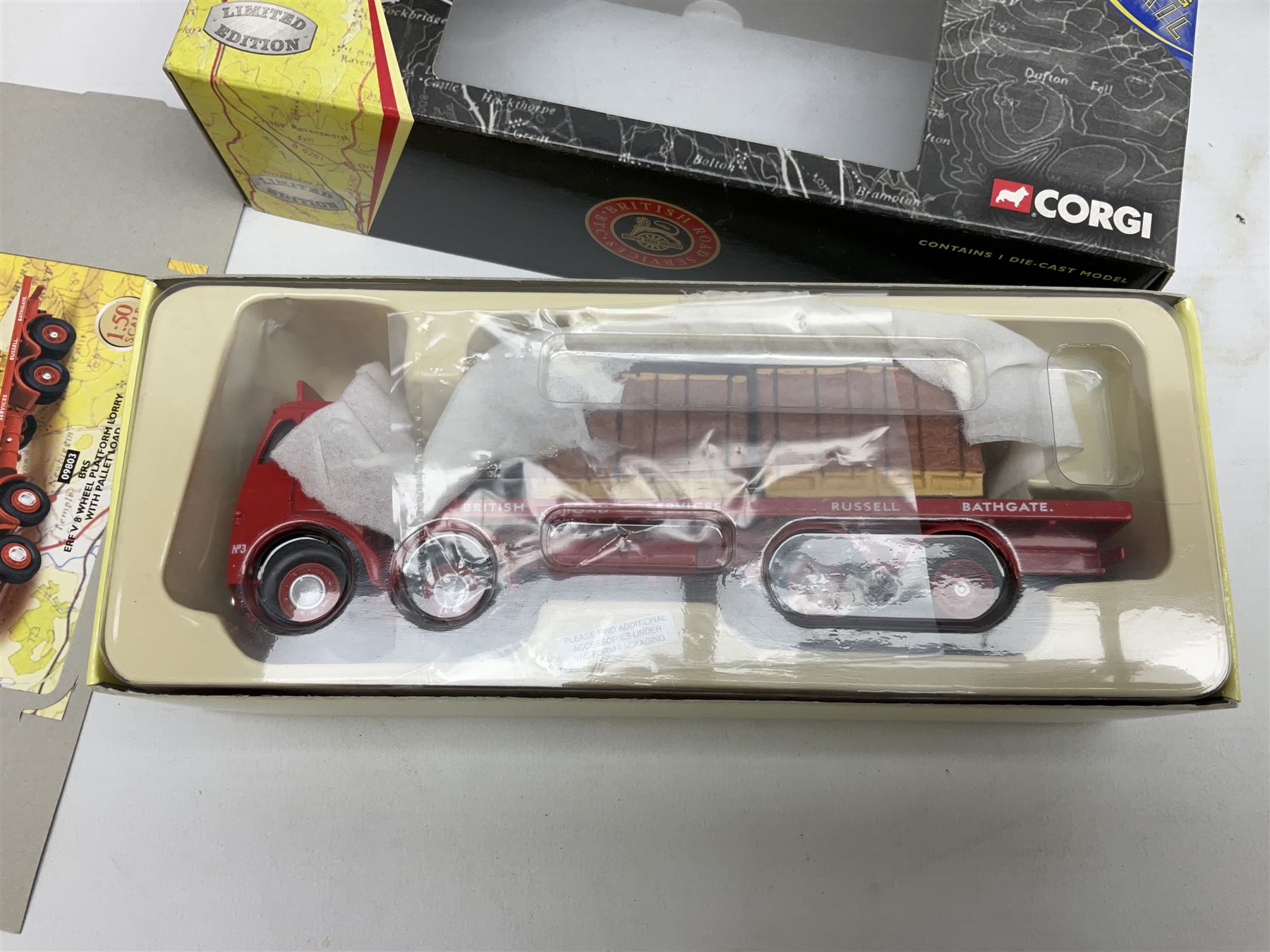 Collection of Corgi die-cast models including British Road Services, Scammell Crusader Sheeted Flat Trailer; CC12603 and five others, three London Brick models, together with various Corgi Classics models, all boxed (17)