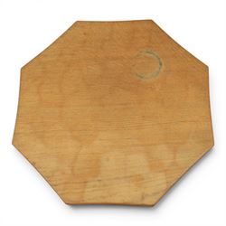 Mouseman - adzed oak octagonal occasional table,  raised on a quatriform base with carved mouse signature, by the workshop of Robert Thompson, Kilburn