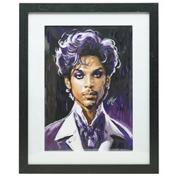 E A Chernenko (Ukrainian contemporary): Prince - Pop Art, acrylic on paper signed, certificate of authenticity verso 41cm x 29cm