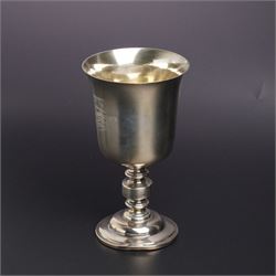 Elizabeth II limited edition silver commemorative 'Beverley Goblet' 24/400 H13cm Birmingha...
