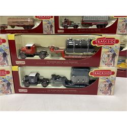 Corgi/Lledo - twenty six mostly ‘Trackside’ 1:76 scale model die-cast vehicles to include Corgi limited edition DG198001 Scammell Contractor Trailer & Transformer Load; together with Lledo Trackside Eddie Stobart ES1002 2 Piece Tin Plate Depot & AEC Platform Trailer; all in original boxes (27) 