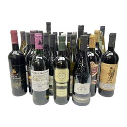 Mixed wine, including Domaine Martin 2011 Plan De Dieu, L'Oratoire de Millegrand 2006, Sauvignon Blanc, Giordano 2014 Pinot Grigio, various content and proof (27)