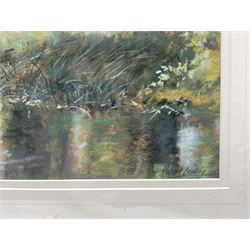 Robert Brindley (Northern British 1949-): 'Reflections', pastel signed, titled and dated '97 verso, 32cm x 50cm 