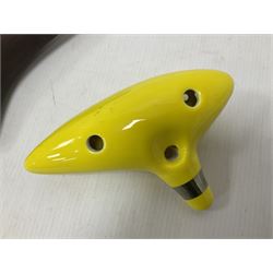 Four ocarinas three 10 hole ocarinas and one 16 hole double ocarina, three of which being from the Legend of Zelda franchise 