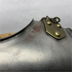 French 2nd Empire Cuirassiers breastplate and backplate, both marked internally along the bottom flange August 1862 for the Premier Guard Lancers No.450; on modern wooden display stand