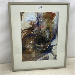 Jean Corahen (Mid 20th century): Abstract, watercolour and gouache indistinctly signed and dated Nov. '61, 36cm x 27cm