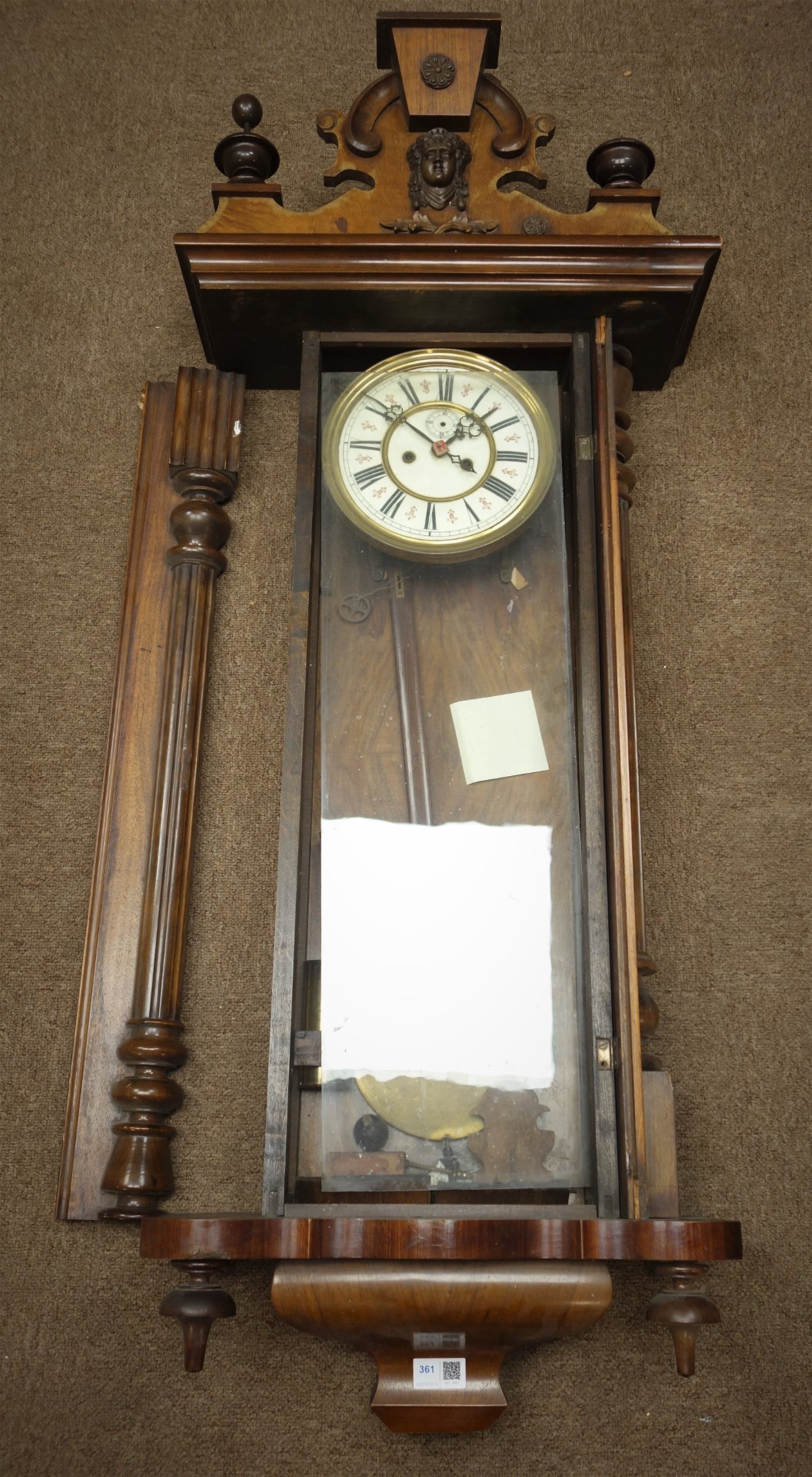 pix 19Th Century Antique Pendulum Wall Clock david duggleby