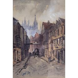 William James Boddy (Brtish 1831-1911): 'Stonegate - York', watercolour signed with initia...