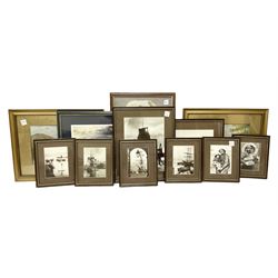 Eight Sutcliffe framed prints, together with Labrador print and other prints (12)