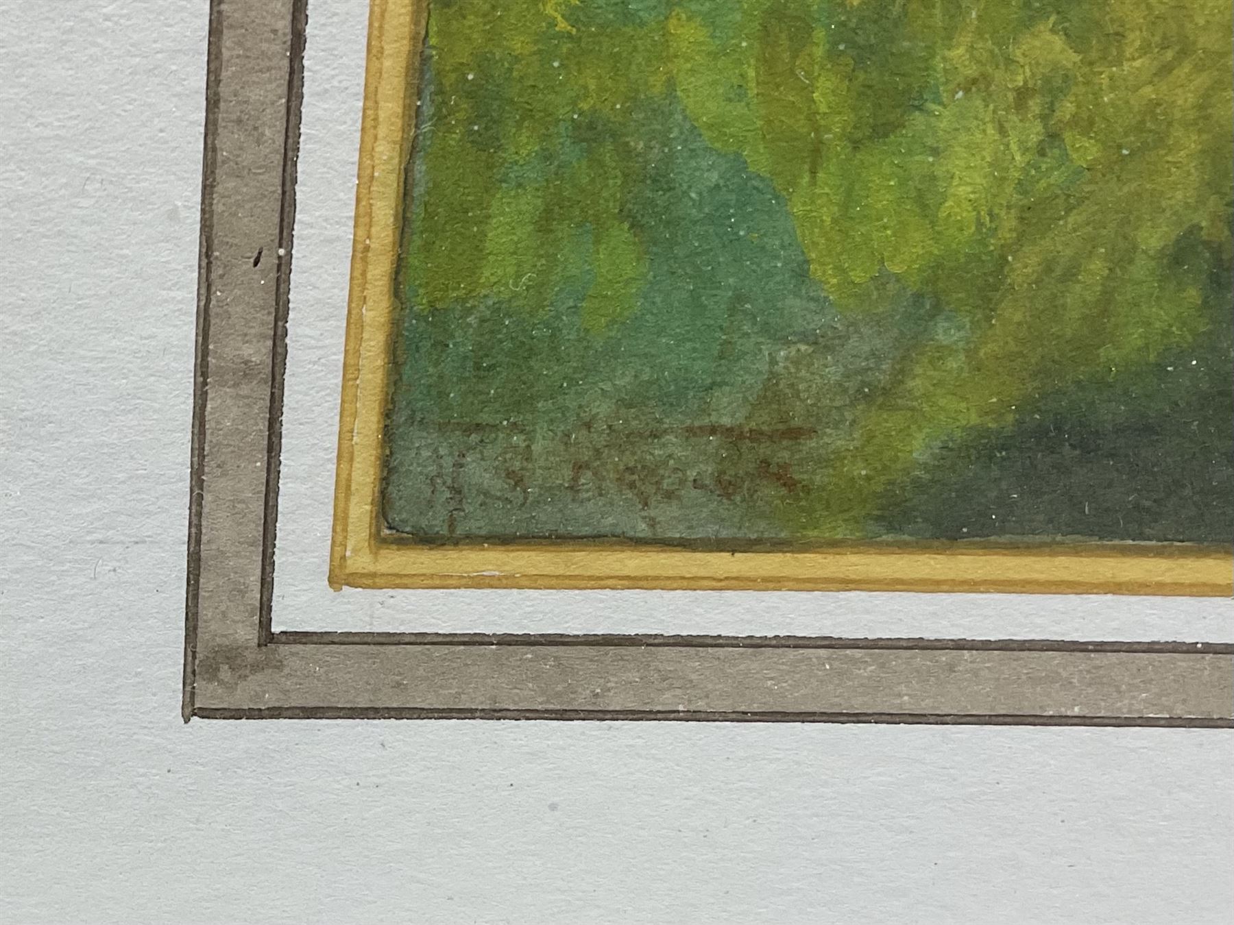 Nathan Stanley Brown (British 1890-1980): 'Beggars Bridge Glaisdale' & 'Early Morning Mist in the Forest', pair watercolours signed, titled verso 26cm x 42cm (2) 