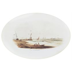 George Weatherill (British 1810-1890): Shipping off the Yorkshire Coast, oval vignette watercolour signed in pencil 11.5cm x 17cm
Provenance: private Whitby collection
