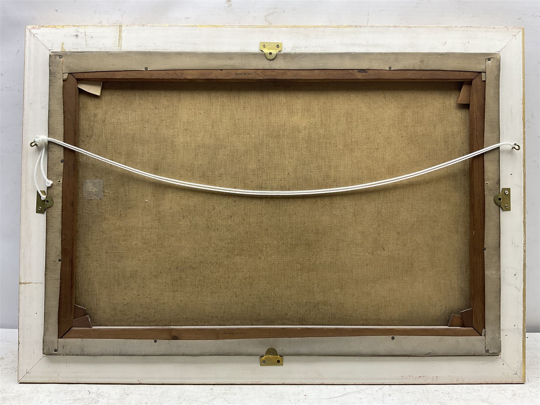 AD Daniels (British 20th century): 'The Broken Tractor', oil on canvas signed titled and dated '40, 50cm x 75cm