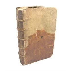  Baker Sir Richard (Kt): A Chronicle of the Kings of England from the time of the Romans Government unto the death of King James. 1679. Seventh impression. Folio. Engraved architectural title page by W, Marshall and frontispiece portrait of Prince Charles. Disbound with damaged calf boards and spine.  