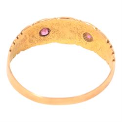 15ct gold stone set ring, hallmarked