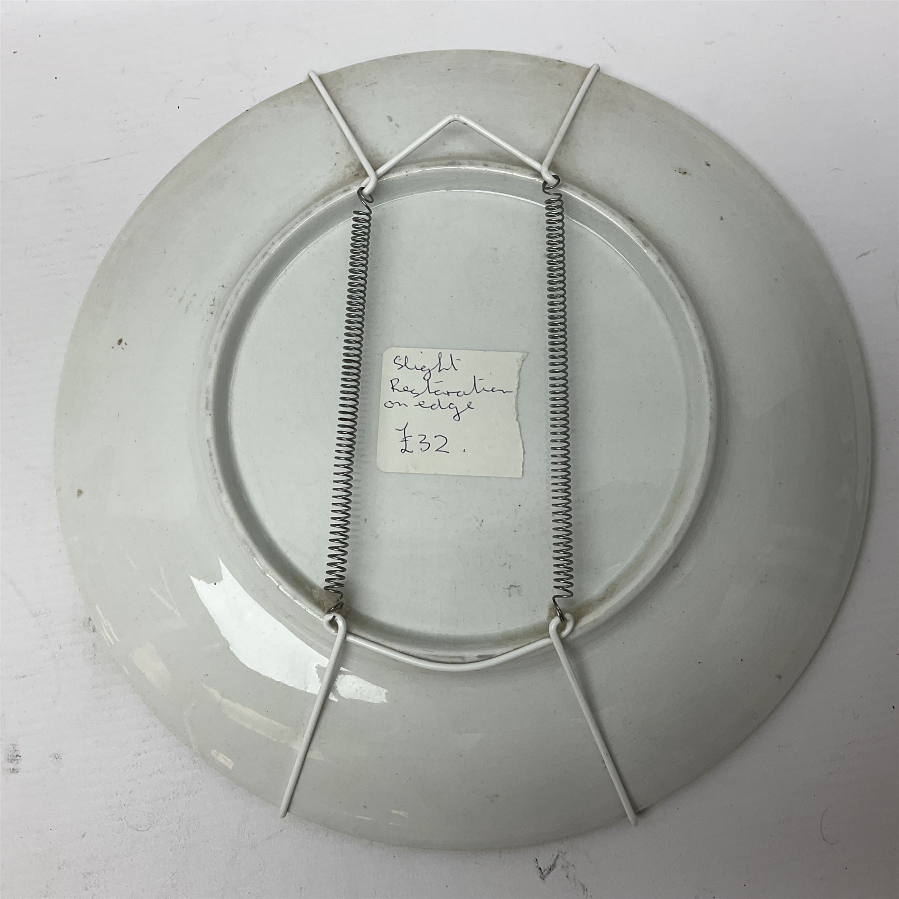 19th century Prattware table ware to include an oval footed dish decorated with a scene after Landseer 'Highland Music', retailed by James Muggleton L27.5cm, ‘The Truant’ plate after T. Webster, 'Blind Man's Buff' & 'Snap Dragon' tea plate, two side plates with malachite printed borders and others (17)