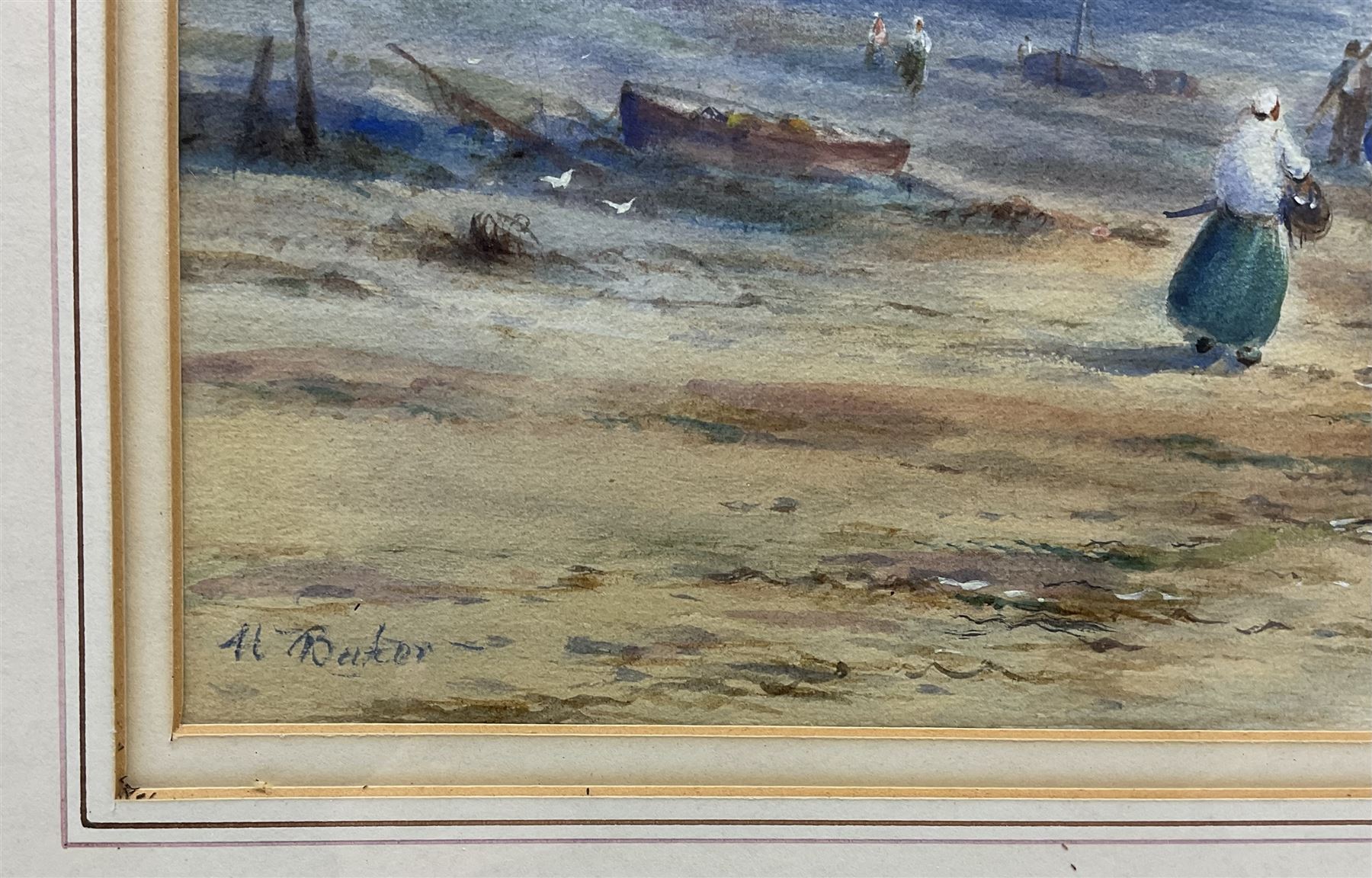 J Lockhart Barker (British 19th exh.1898-1930): Rothesay Fishing Boats off the Scottish Coast, watercolour signed 35cm x 59cm