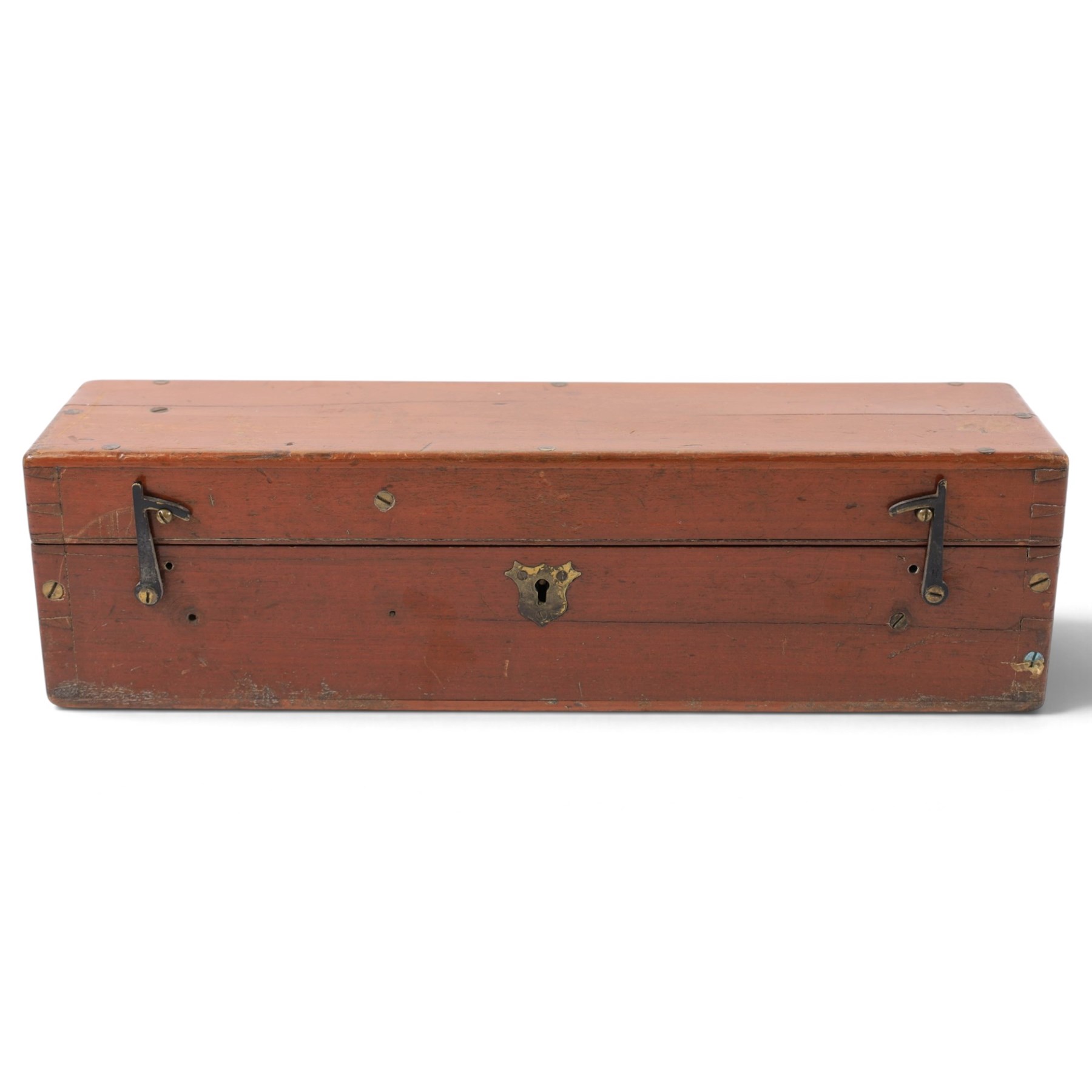 Early 20th century brass theodolite, by Carter Optician of Exeter, in mahogany case