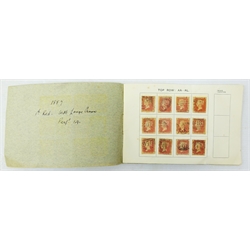  Complete sheet reconstruction of 1857 1d reds, watermark large crown, 240 stamps  