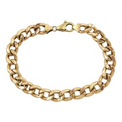 9ct gold curb link bracelet, Sheffield 2000