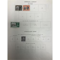Grenada Queen Victoria and later stamps, including 1861-79 one penny, six pence, one shilling, 1883 halfpenny to one shilling, King George V 1913 values to one shilling etc, housed on pages
