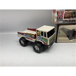 Two Corgi ‘Vintage Glory of Steam’ models, ‘Blackpool Balloon Tram’ and ‘Garrett Road Tractor’ models, all boxed, two further Corgi models, Lledo The Queen Mother commemorative set, etc 