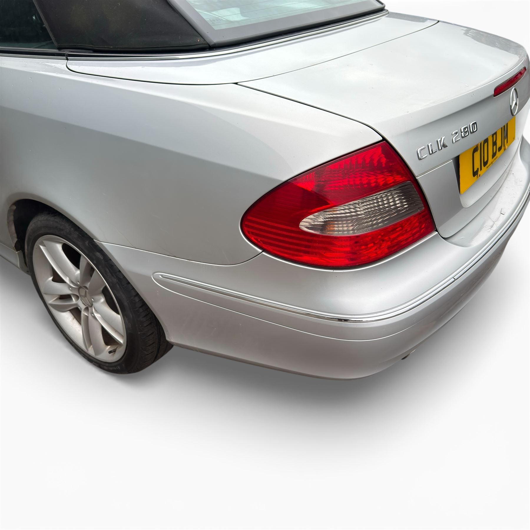 Mercedes-Benz CLK Cabriolet 280 Avantgarde, 3 Litre petrol, automatic, 2006, 2dr, 74500 Miles, convertible, silver, (C10 BJM)