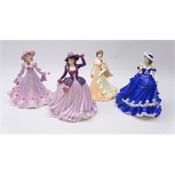  Four Coalport Classic Elegance figures: Evening Romance, Afternoon Stroll, In My Heart and Many Happy Returns, as new, boxed (4)  
