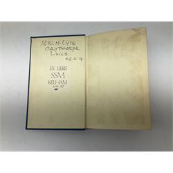 Barrie J.M.: Peter and Wendy. 1911. Third edition. Illustrated by F.D. Bedford. Decorative green cloth binding; together with Bond F. Bligh: The Glastonbury Scripts. 1934. Blue cloth binding. (2)