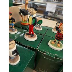 Ten Robert Harrod The Beano Dandy Collection figures including Minnie The Minx, Gnasher, Wilfred and Sydney, all boxed