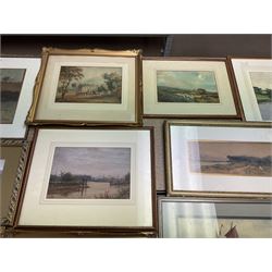 Collection of 19th and early 20th century watercolours, artists including Fred R Gibson, Joseph Pighills, Norman Wilkinson, George Anderson Short, George Stratton Ferrier,  John Dobby Walker, WH Gray, William Woodhouse, R Thomas, Claude Hayes, W Harrison, Mary Weatherill, Robert Houston, Tom Jones, etc (17)