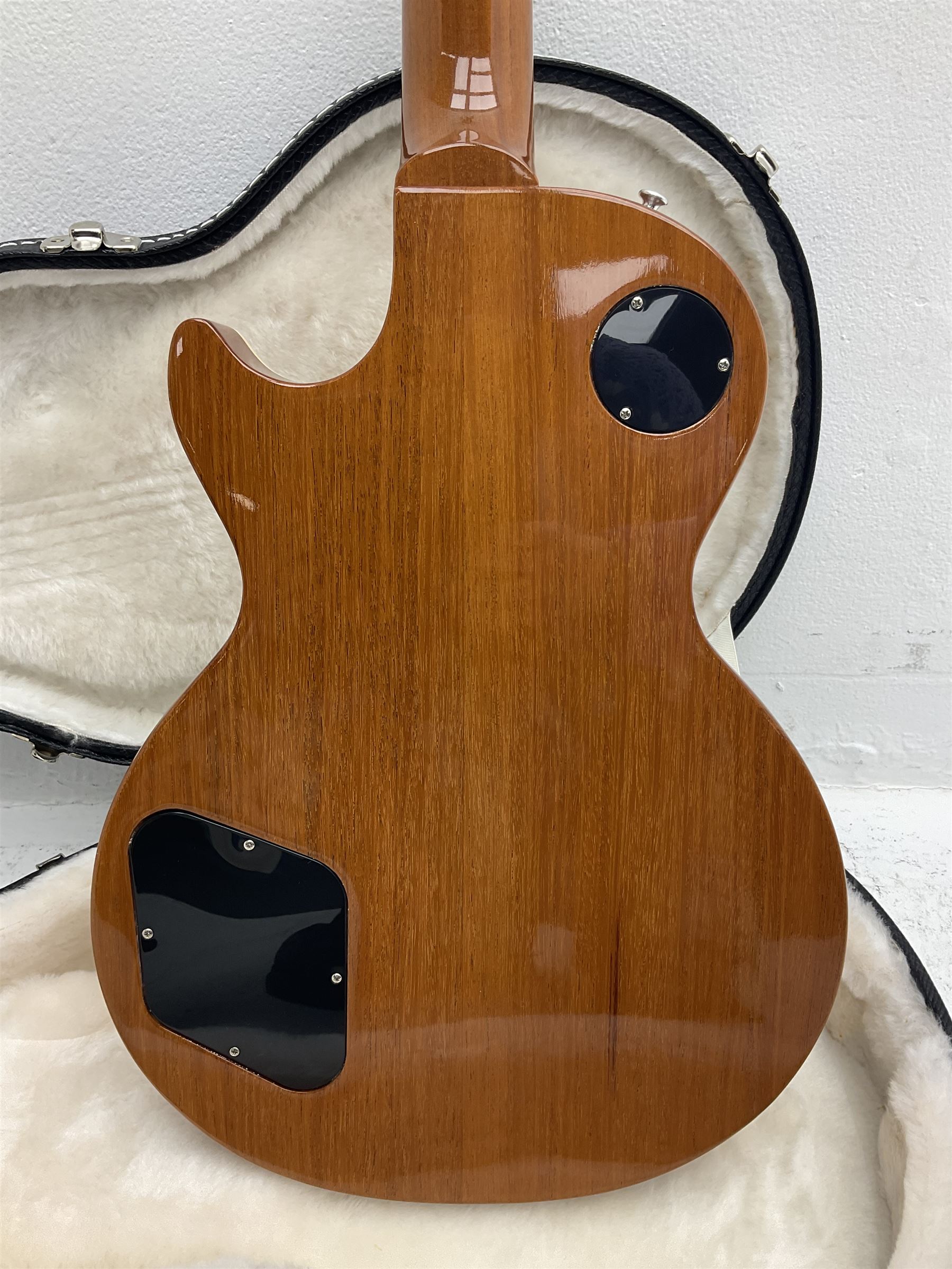 2011 Gibson Les Paul Traditional gold top electric guitar; serial number 103110461; with  mahogany back, twenty-two frets, 57 Classic humbuckers and bridge/stop bar tailpiece L100cm; in Gibson hardcase with owners manual and associated paperwork