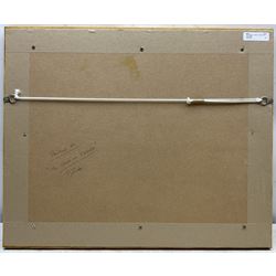 Peter J Bailey (British 1951-): 'To Share an Orange', oil on canvas signed, titled verso 41cm x 51cm