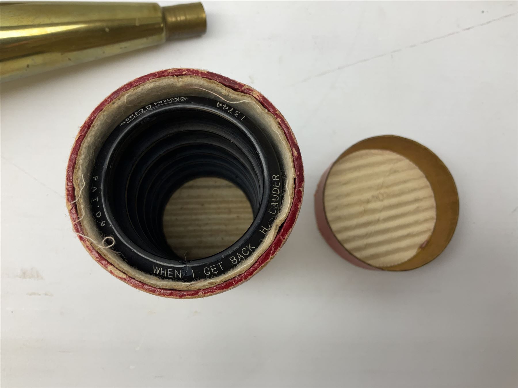 Edison Gem wind up phonograph, serial number 255655, with horn and eight cylinders, H21cm