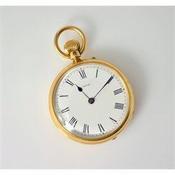 18ct gold pocket watch, mid-size, crown wind by Coburn York 1882 no 10329 approx 55.7gm gross