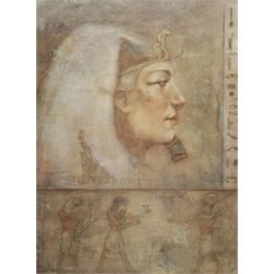 After John David Parrish (USA 1956-): 'Ramses' and 'Cleopatra', pair colour prints 59cm x 44cm