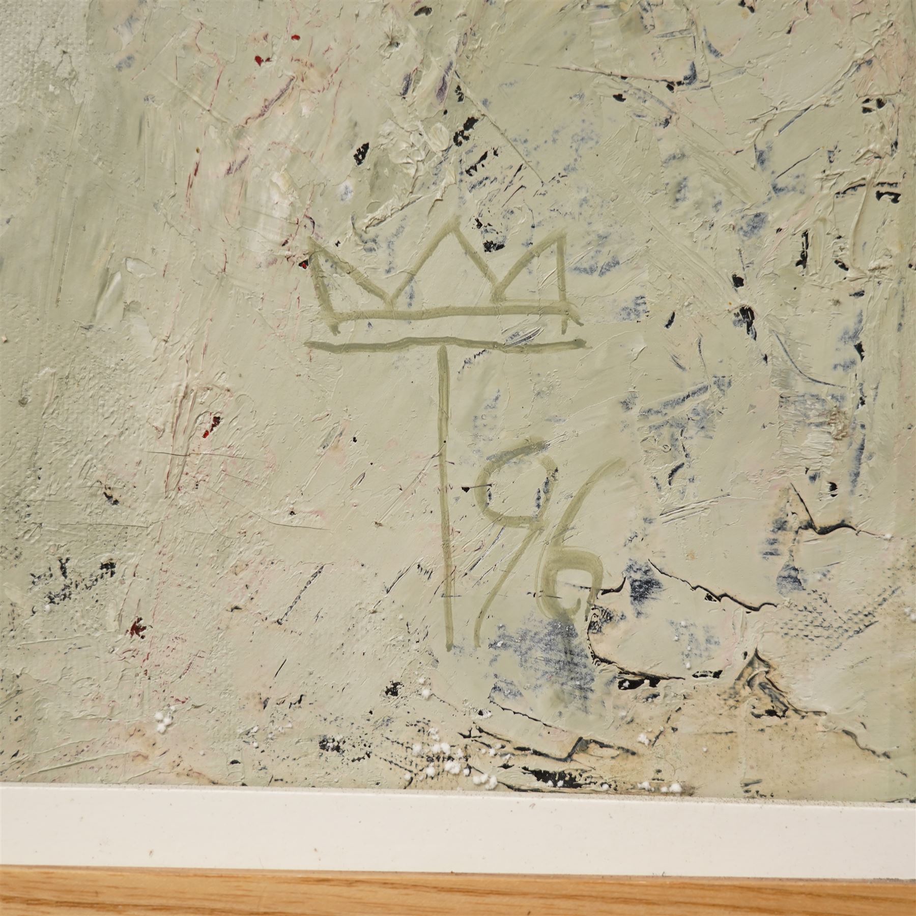 Timur Iskhakov (Russian 1968-): 'Midsummer Night's Dream', mixed media and oil on canvas signed with monogram and dated 1996, inscribed verso 149cm x 149cm 
Notes: Ishkahov studied in Russia during the late Soviet period and emerged in the 1990s with a distinct visual language drawing on mythology, folklore, and classical form. His work has been exhibited in Moscow, St. Petersburg, and internationally, including shows in Germany, France, and the UK. His paintings are held in numerous private and corporate collections across Europe and Asia. 