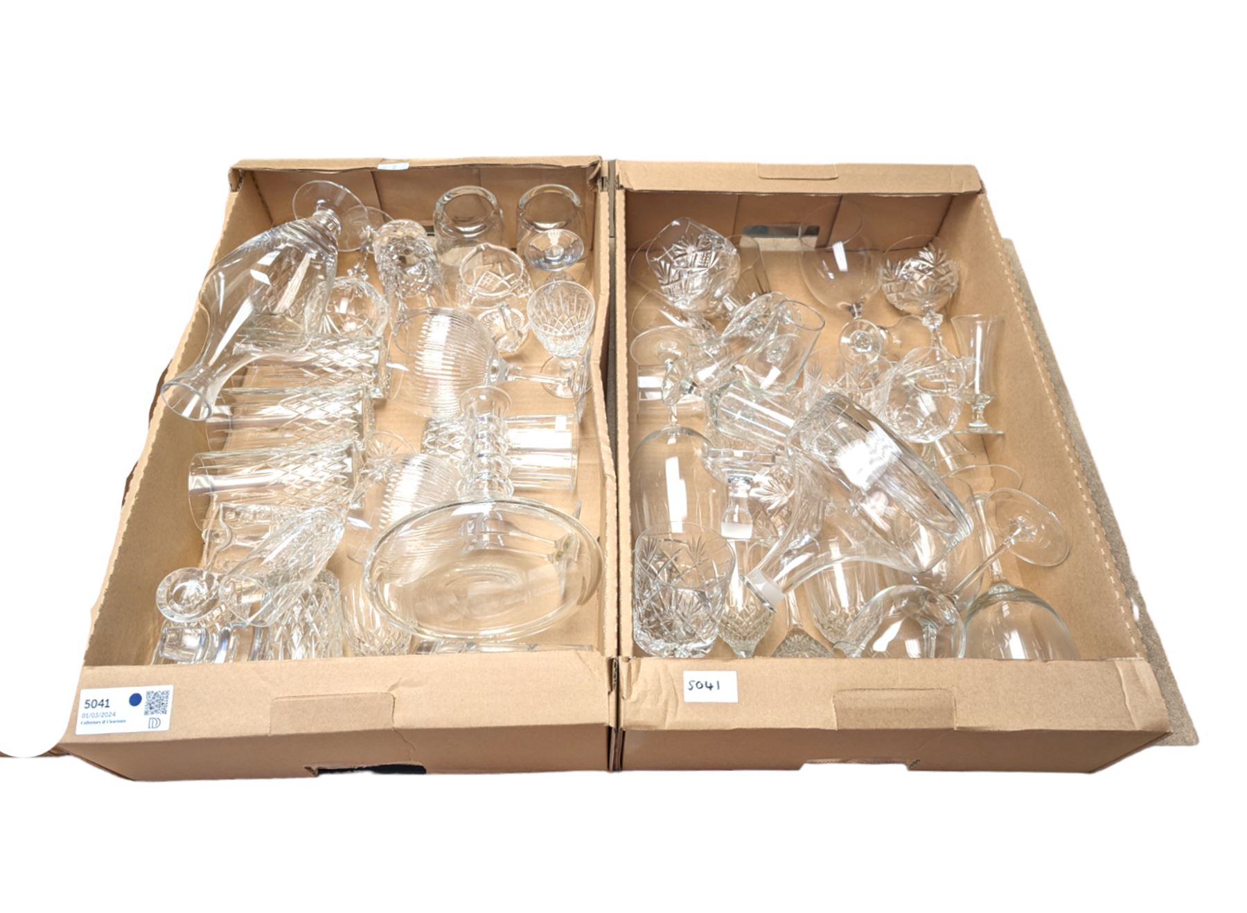 Dartington glass decanter, together with two other decanters and