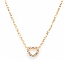 Tiffany & Co. 18ct gold 'Mini Metro' diamond heart pendant, stamped 750, boxed