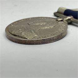 George V Naval Long Service and Good Conduct Medal awarded to K19570 J.L. Honeysett L. Sto. H.M.S. Royal Oak; and George V Territorial Force Efficiency Medal awarded to 312762 Ftr. S/Sjt. D. Newton R.G.A.; both with ribbons (2)