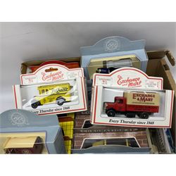 Large collection of Lledo/ Days Gone die-cast models including Antiques Roadshow, Coronation Street, The Darling Birds of May, The Rupert Collection, Heartbeat and others, all boxed (70