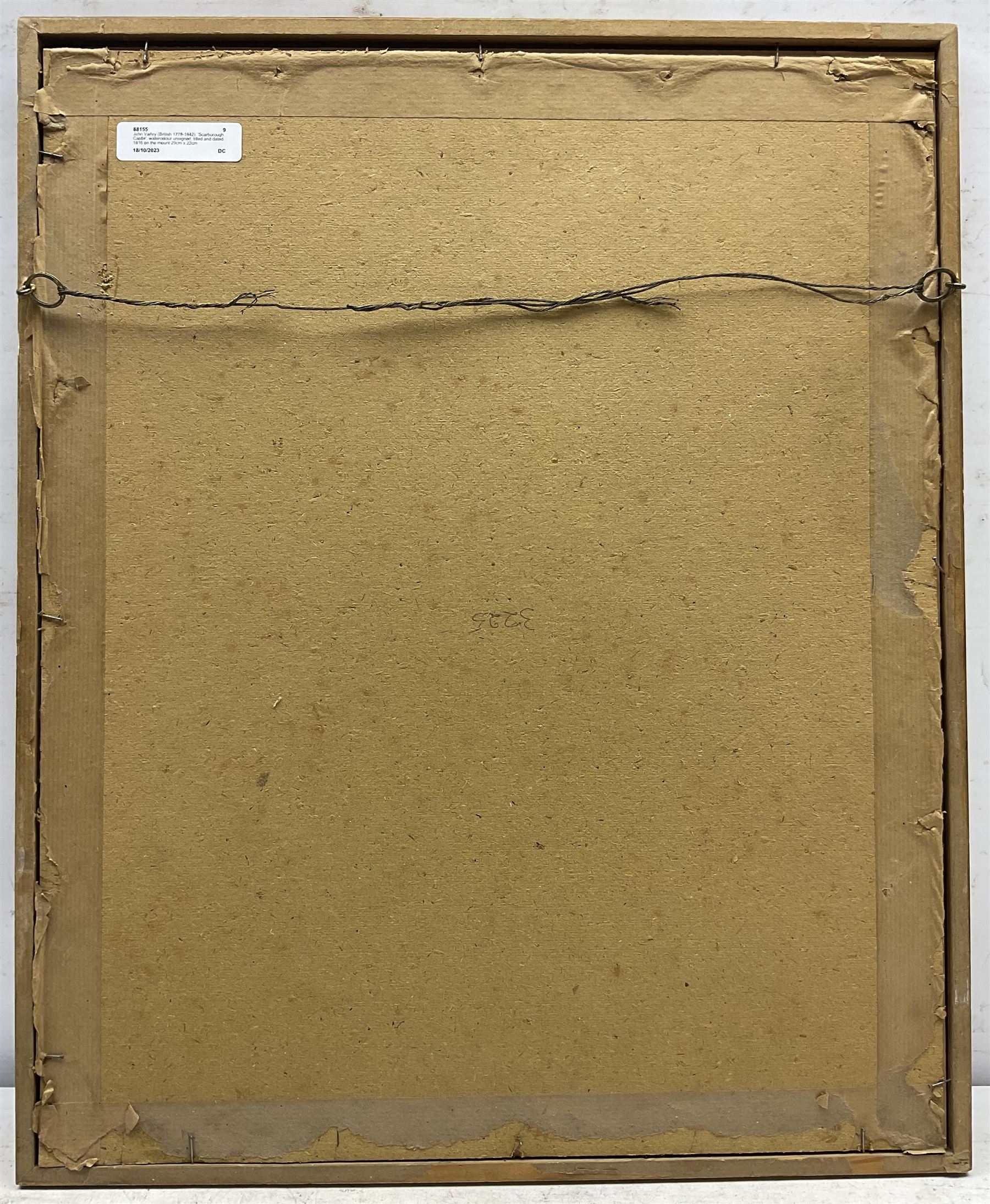 John Varley (British 1778-1842): 'Scarborough Castle', watercolour unsigned, titled and dated 1816 on the mount 29cm x 22cm