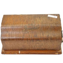 Thales Patent Antique Mechanical Adding Machine or comptometer, in wooden case 